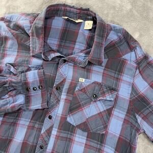 Salt Valley Western Shirt Mens XL Plaid Long Sleeve Button Pearl Snap Sawtooth